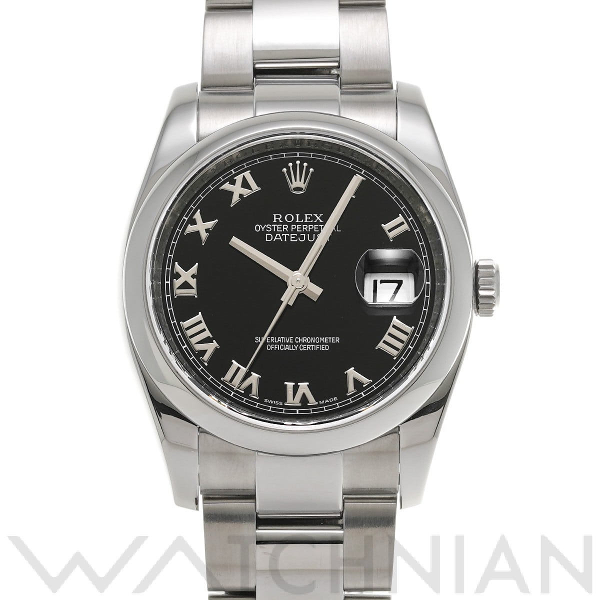 ロレックス デイトジャスト 36 116200 ブラック メンズ 時計 【中古】【wristwatch】