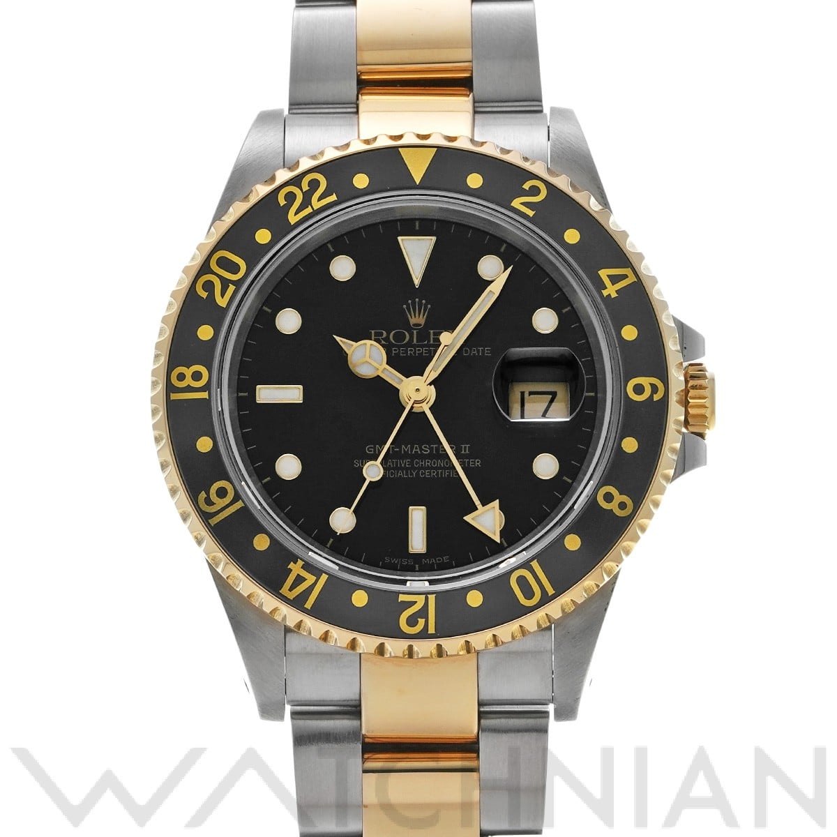 ロレックス GMTマスターII 16713 ブラック メンズ 時計 【中古】【wristwatch】