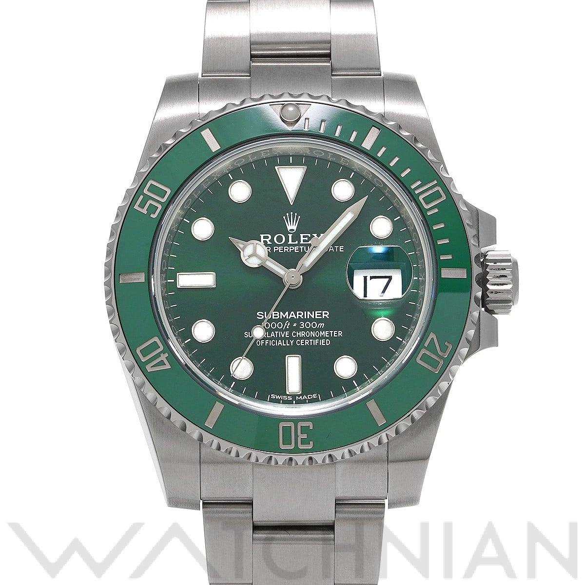 ロレックス サブマリーナ デイト 116610LV グリーン メンズ 時計 【中古】【wristwatch】