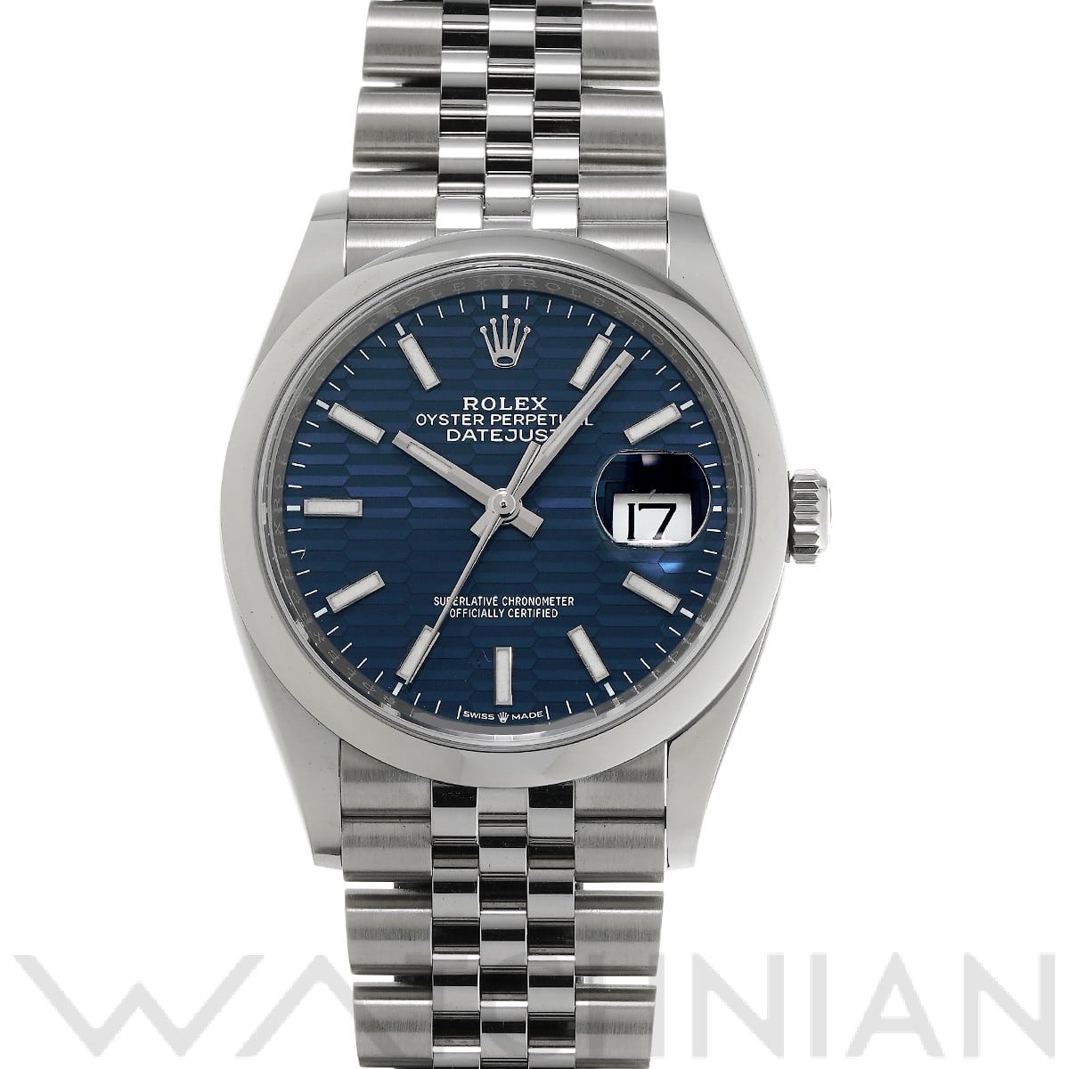 ロレックス デイトジャスト 36 126200 ブライトブルー フルーテッドモチーフ メンズ 時計 【中古】【wristwatch】