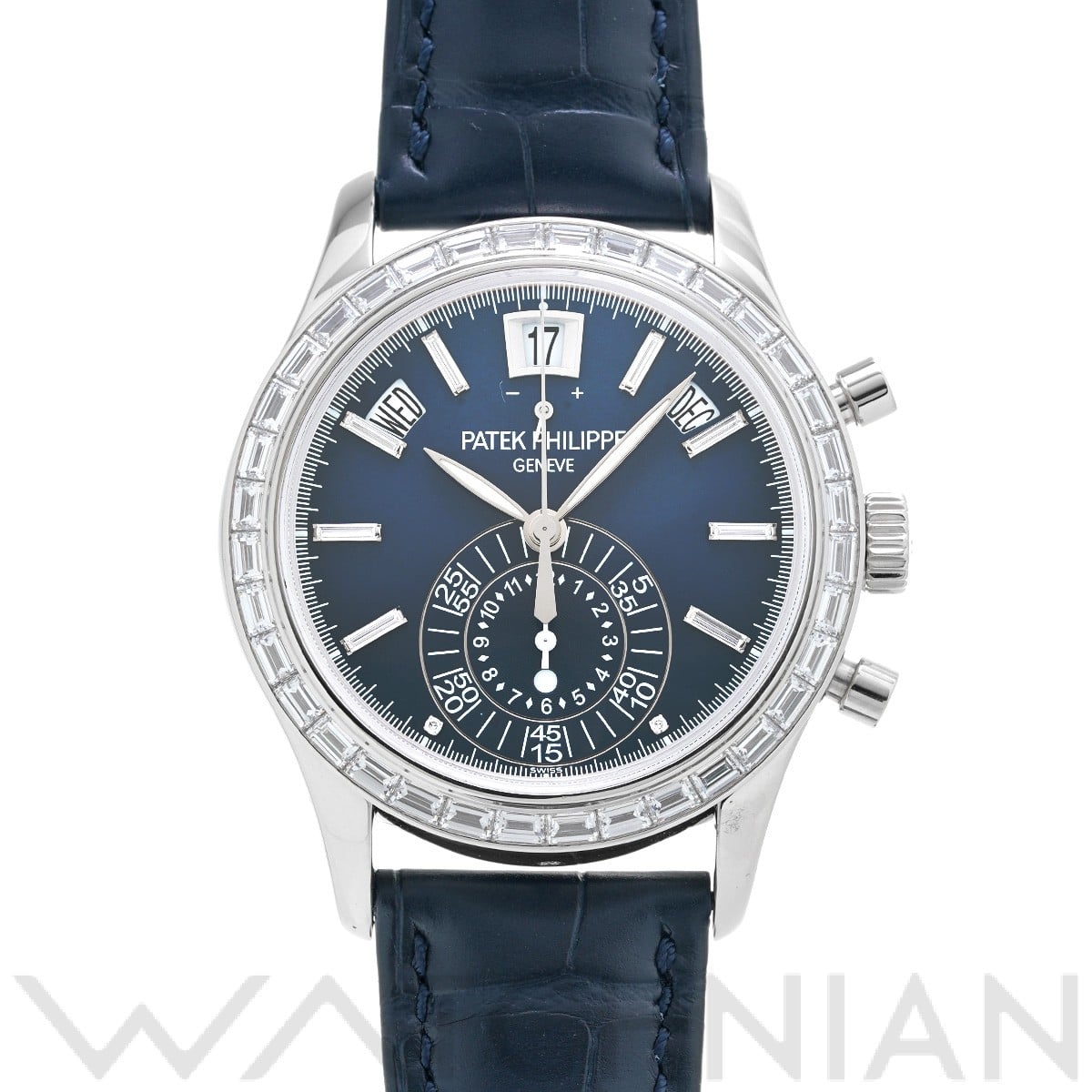 パテック フィリップ コンプリケーション アニュアルカレンダー クロノグラフ 5961P-001 マット・ブルー・オパーリン/ダイヤモンド メンズ 時計 【中古】【wristwatch】