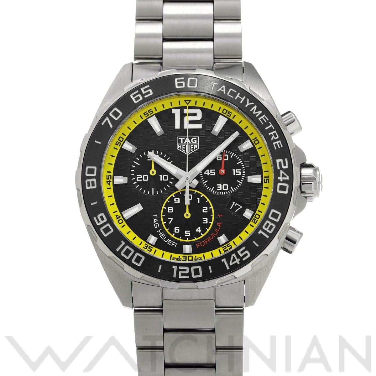 タグ ホイヤー フォーミュラ1 クォーツ クロノグラフ CAZ101AC.BA0842 ブラック/イエロー メンズ 時計 【中古】【wristwatch】
