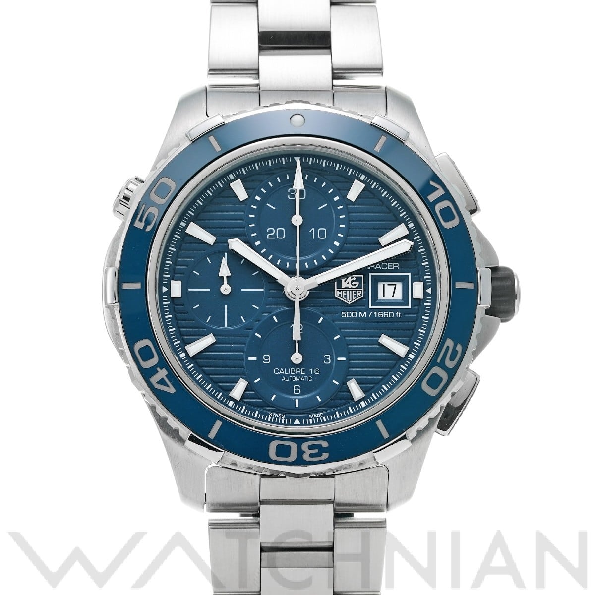 タグ ホイヤー / TAG HEUER アクアレーサー キャリバー16 クロノグラフ CAK2112.BA0833 ブルー メンズ 時計 【中古】【wristwatch】