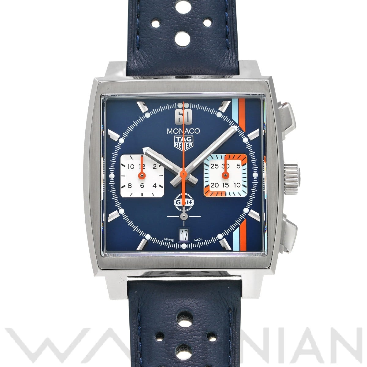 タグ ホイヤー / TAG HEUER モナコ キャリバーホイヤー02 クロノグラフ ガルフ CBL2115.FC6494 ブルー/シルバー メンズ 時計 【中古】【wristwatch】