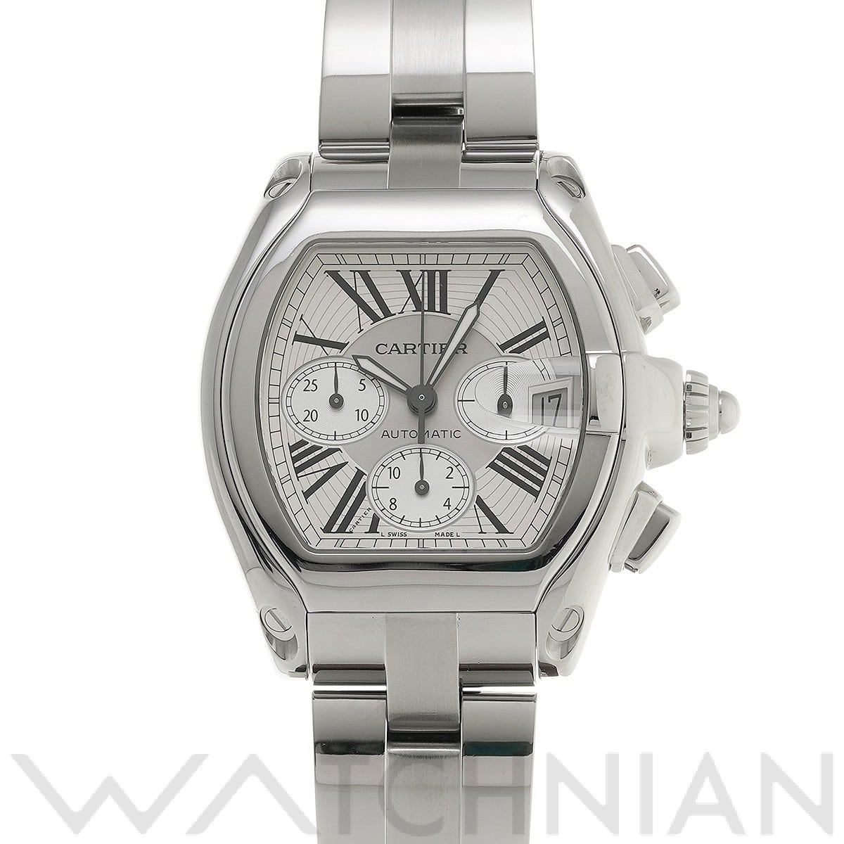 カルティエ / CARTIER ロードスター クロノグラフ XL W62019X6 シルバー メンズ 時計 【中古】【wristwatch】