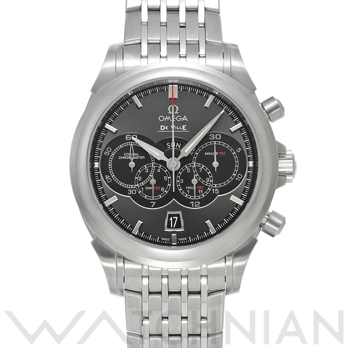 オメガ / OMEGA デ・ヴィル クロノスコープ コーアクシャル 4カウンター クロノグラフ 422.10.41.52.06.001 グレー/ブラック メンズ 時計 【中古】【wristwatch】