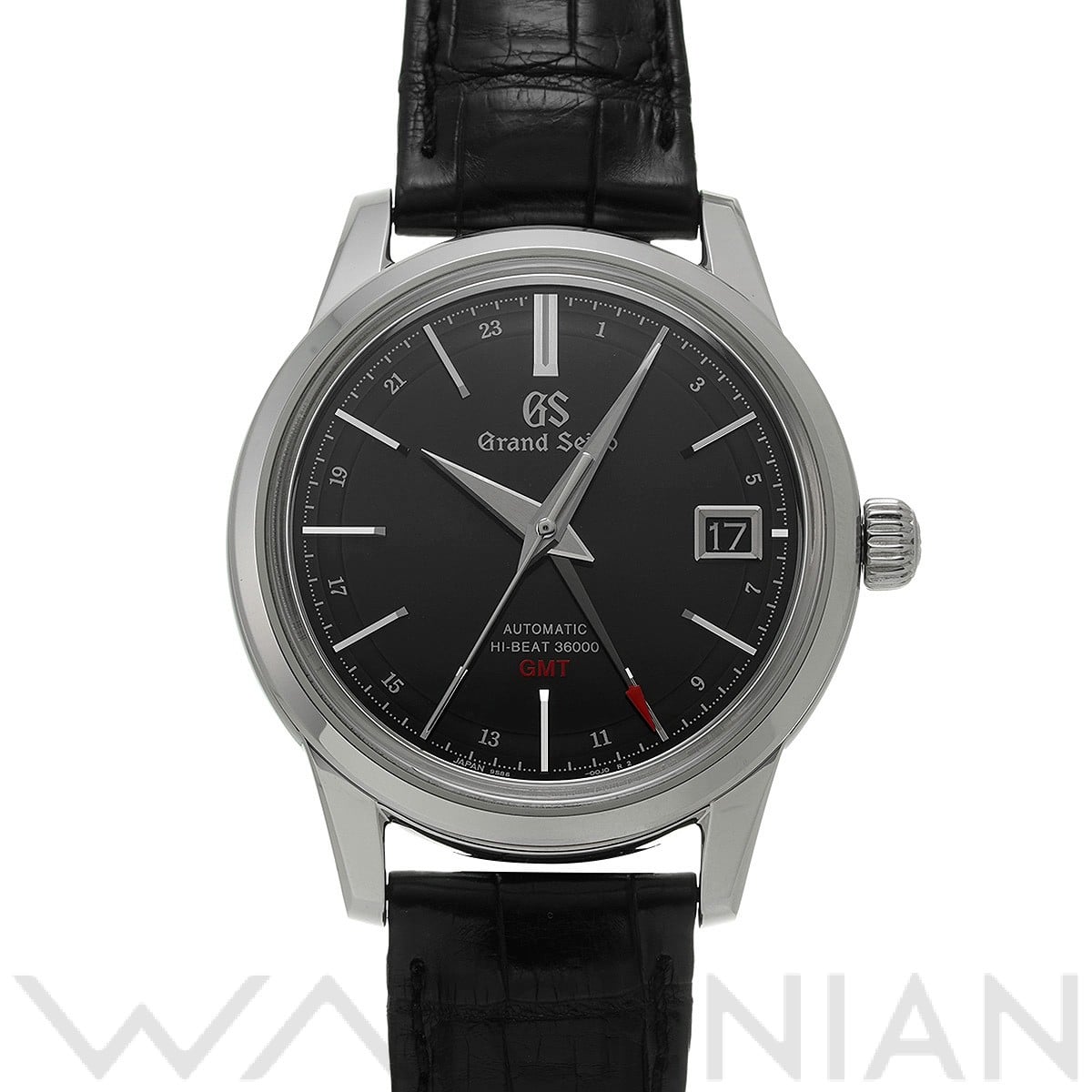グランドセイコー / Grand Seiko エレガンスコレクション メカニカル ハイビート36000 GMT SBGJ219 ブラック メンズ 時計 【中古】【wristwatch】
