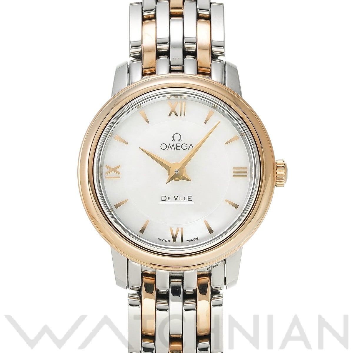オメガ / OMEGA デ・ヴィル プレステージ クォーツ 424.20.24.60.05.002 ホワイトシェル レディース 時計 【中古】【wristwatch】