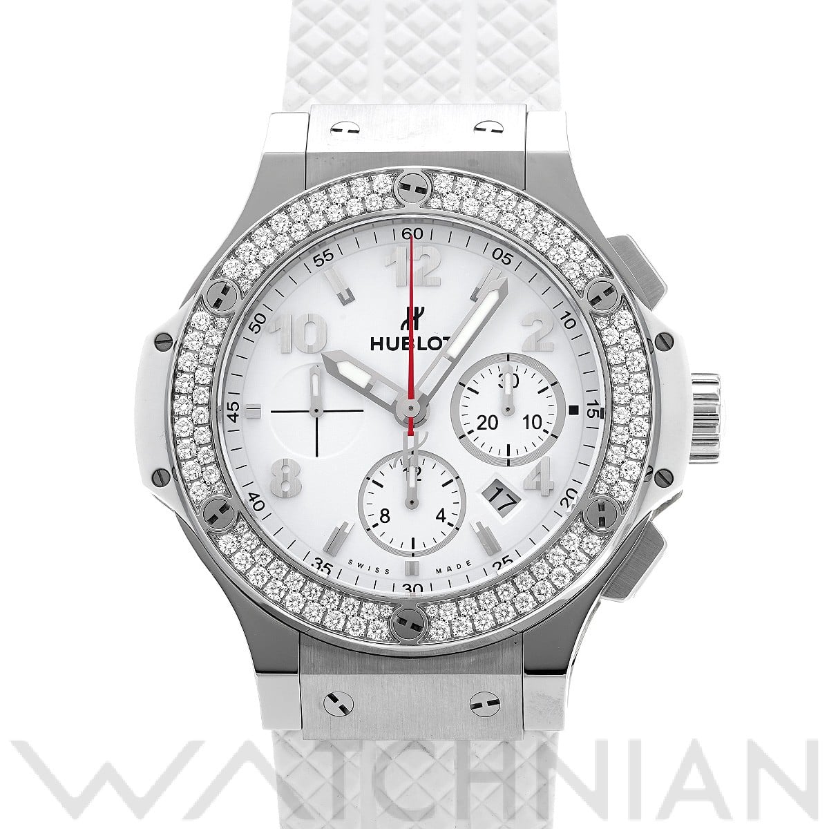 ウブロ / HUBLOT ビッグバン スチール ホワイト ダイヤモンド 301.SE.230.RW.114 ホワイト メンズ 時計 【中古】【wristwatch】