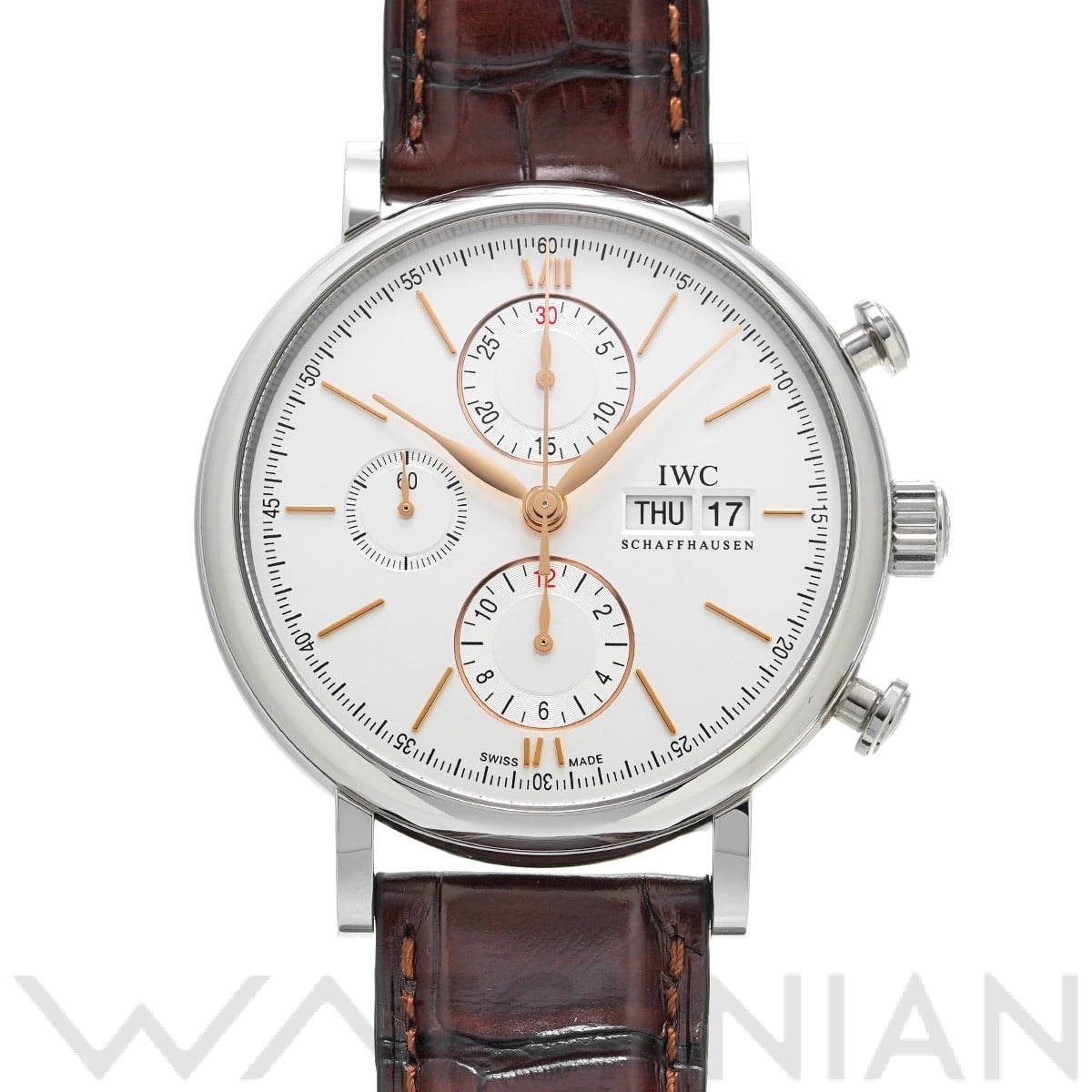 IWC ポートフィノ クロノグラフ IW391031 シルバー メンズ 時計 【中古】【wristwatch】