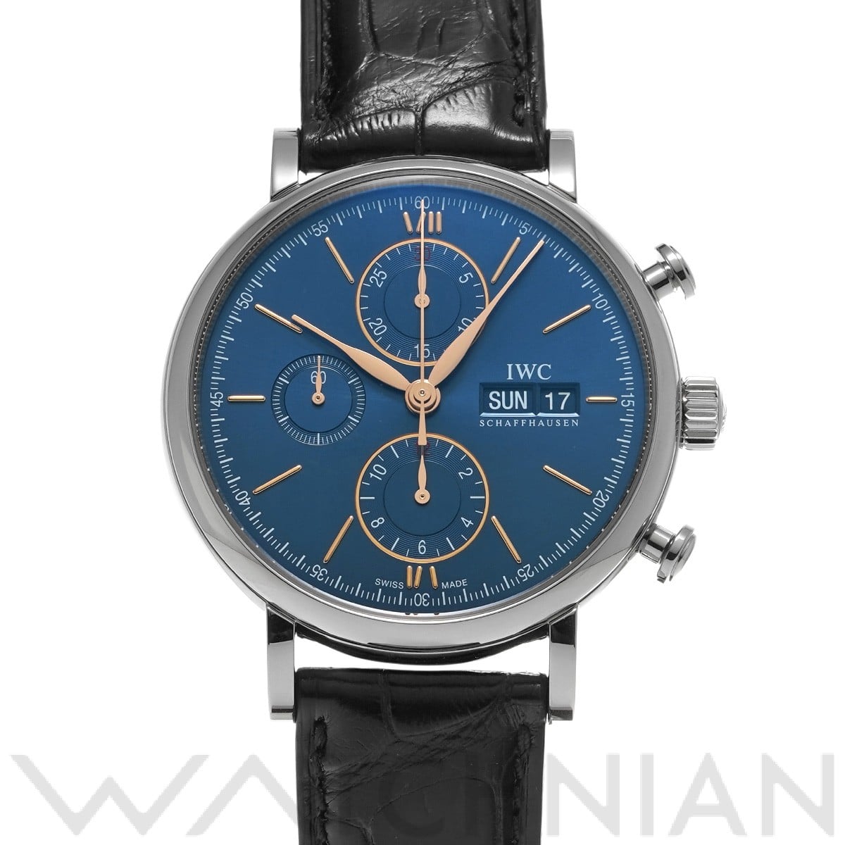IWC ポートフィノ クロノグラフ IW391036 ブルー メンズ 時計 【中古】【wristwatch】