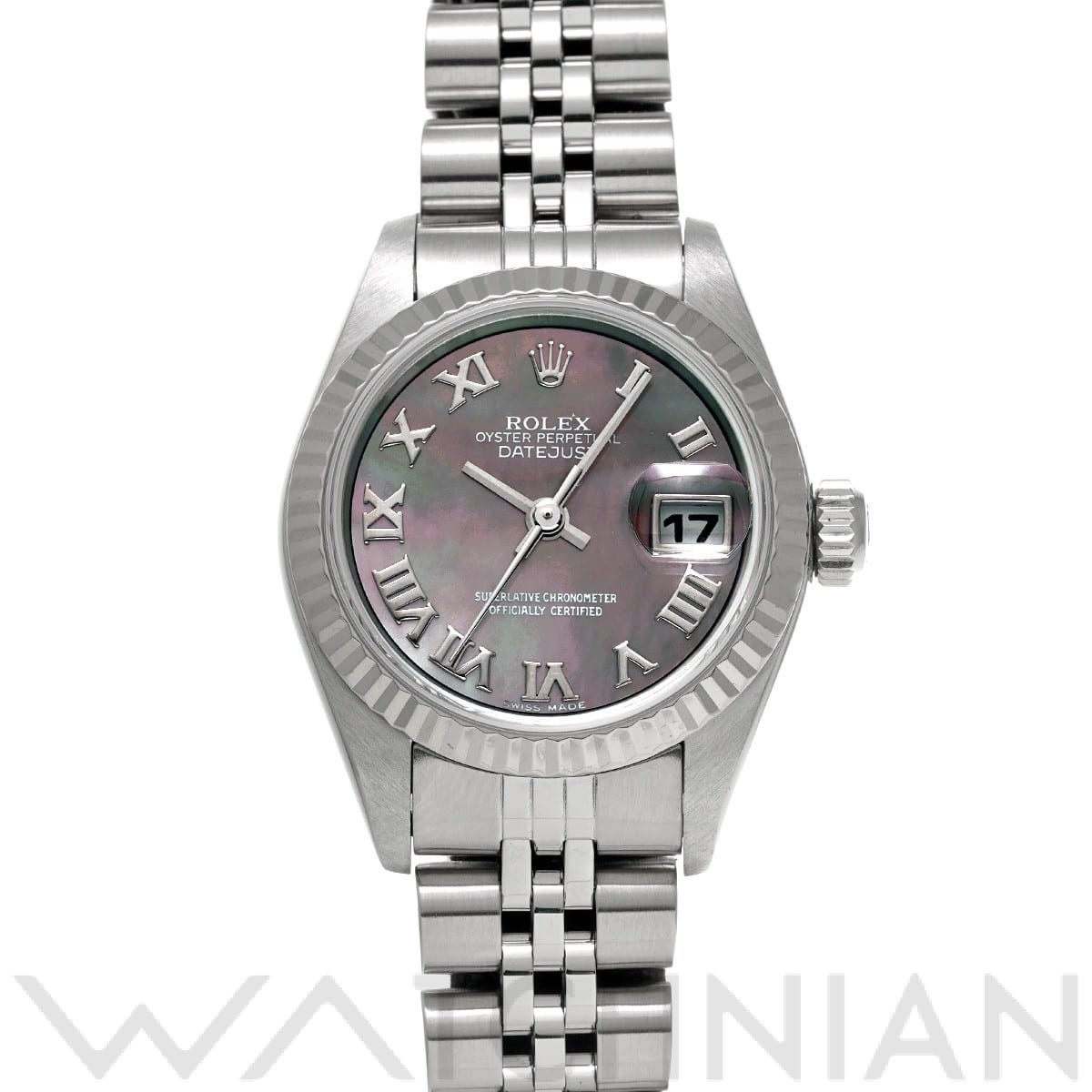 ロレックス デイトジャスト 79174NR ブラックシェル レディース 時計 【中古】【wristwatch】