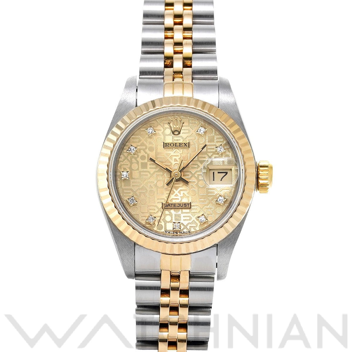 ロレックス デイトジャスト 69173G シャンパンコンピュータ/ダイヤモンド レディース 時計 【中古】【wristwatch】