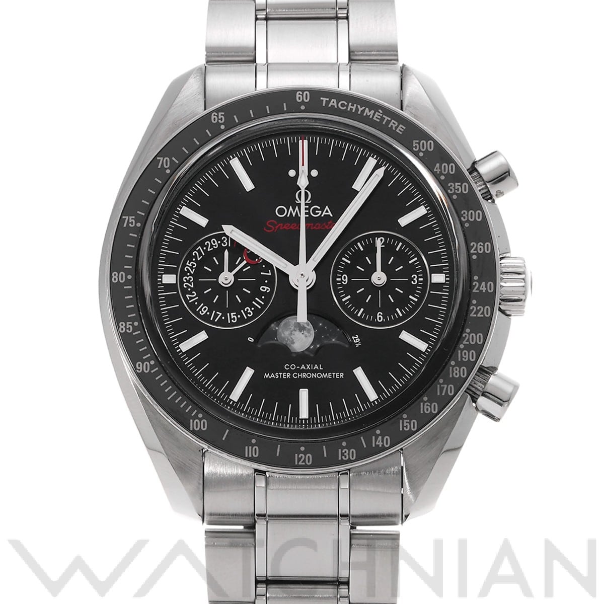 オメガ / OMEGA スピードマスター ムーンフェイズ コーアクシャル マスタークロノメーター 304.30.44.52.01.001 ブラック メンズ 時計 【中古】【wristwatch】