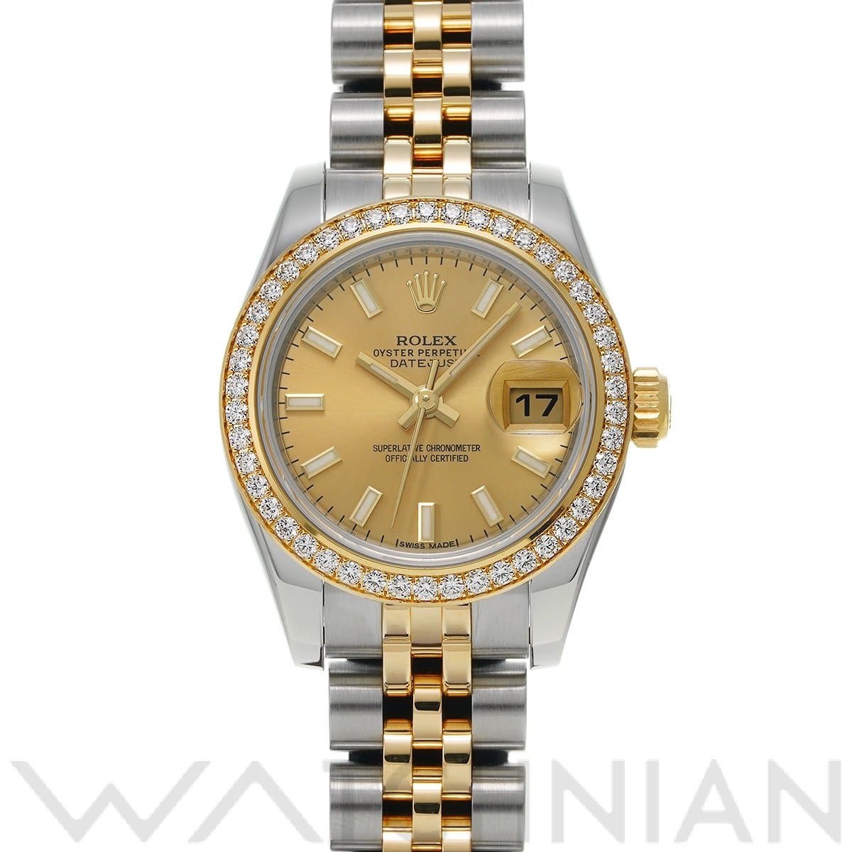 ロレックス レディ デイトジャスト 26 179383 シャンパン レディース 時計 【中古】【wristwatch】