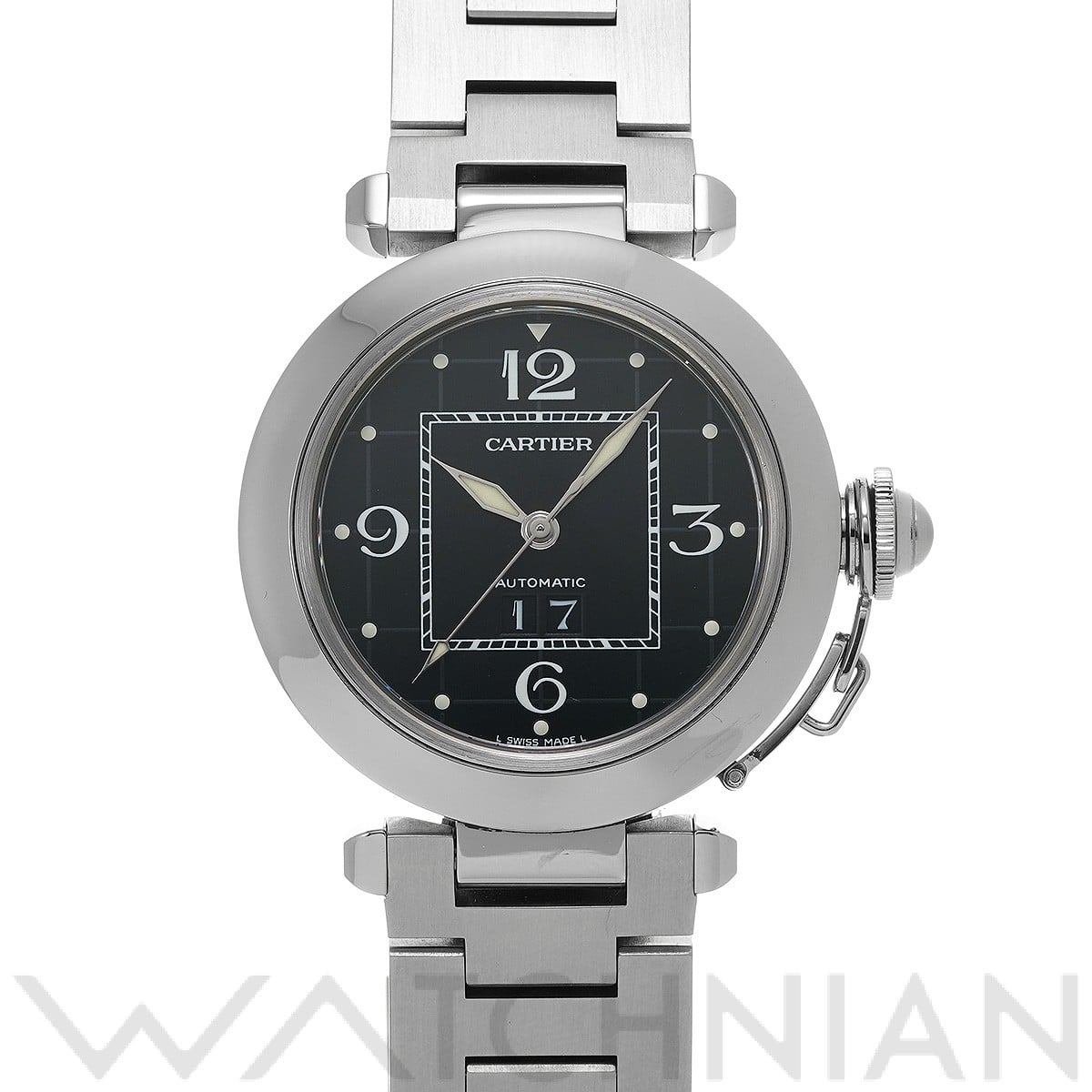 カルティエ / CARTIER パシャC ビッグデイト W31053M7 ブラック ユニセックス 時計 【中古】【wristwatch】