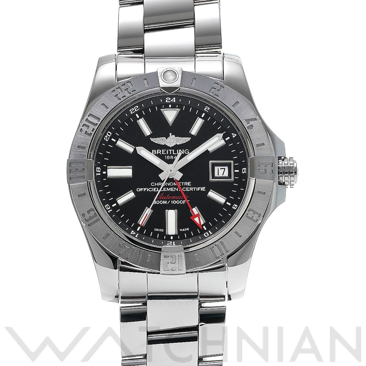 ブライトリング / BREITLING アベンジャーII GMT A3239011/BC35 ブラック メンズ 時計 【中古】【wristwatch】
