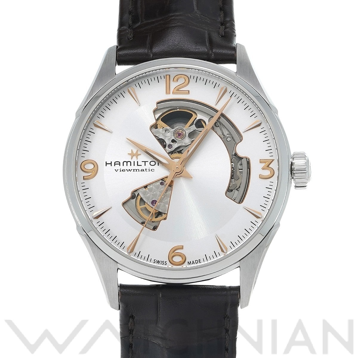 ハミルトン ジャズマスター ビューマチック オート H32705551 シルバー メンズ 時計 【中古】【wristwatch】