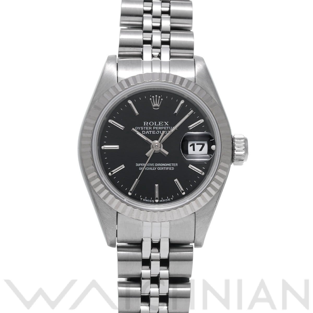 ロレックス デイトジャスト 69174 ブラック レディース 時計 【中古】【wristwatch】