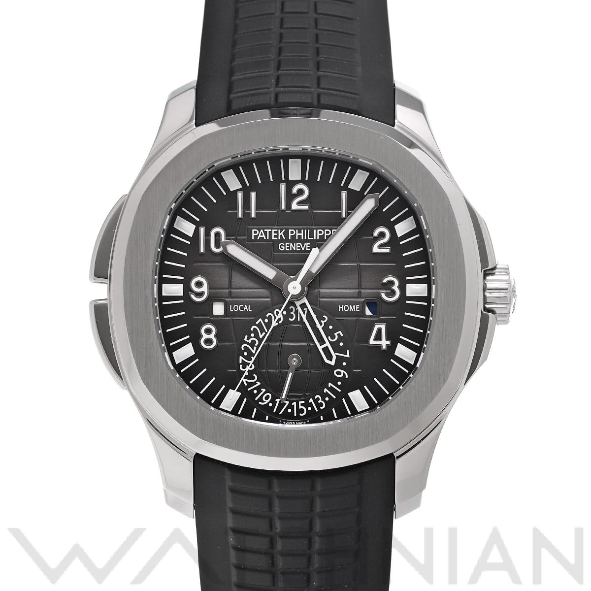 パテック フィリップ アクアノート トラベルタイム 5164A-001 ブラック・エンボス メンズ 時計 【中古】【wristwatch】