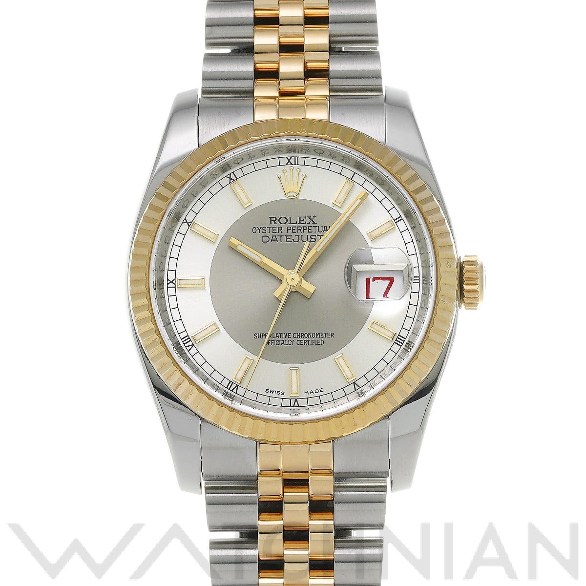 ロレックス デイトジャスト 36 116233 グレー/シルバー メンズ 時計 【中古】【wristwatch】