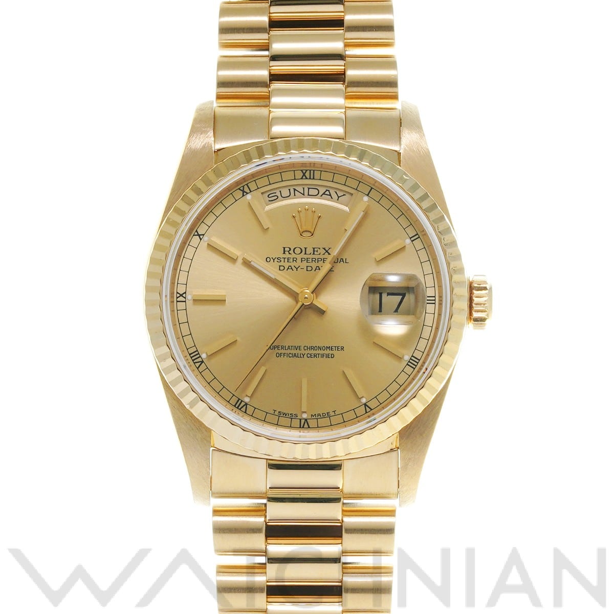 ロレックス デイデイト 18238 シャンパン メンズ 時計 【中古】【wristwatch】