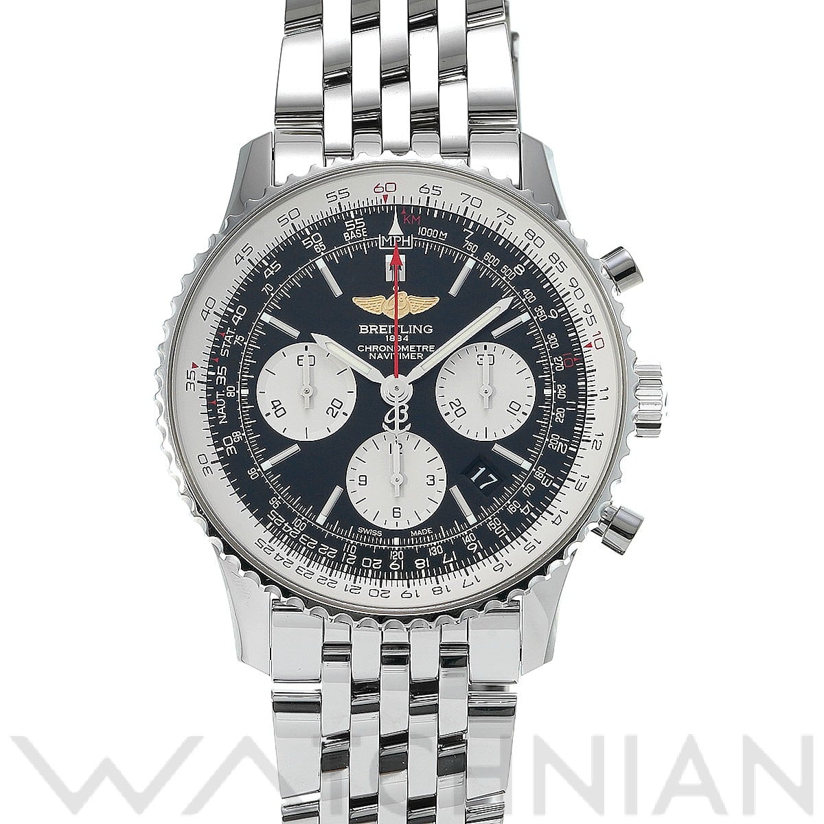 ブライトリング / BREITLING ナビタイマー 01 AB012012/BB01 ブラック/シルバー メンズ 時計 【中古】【wristwatch】