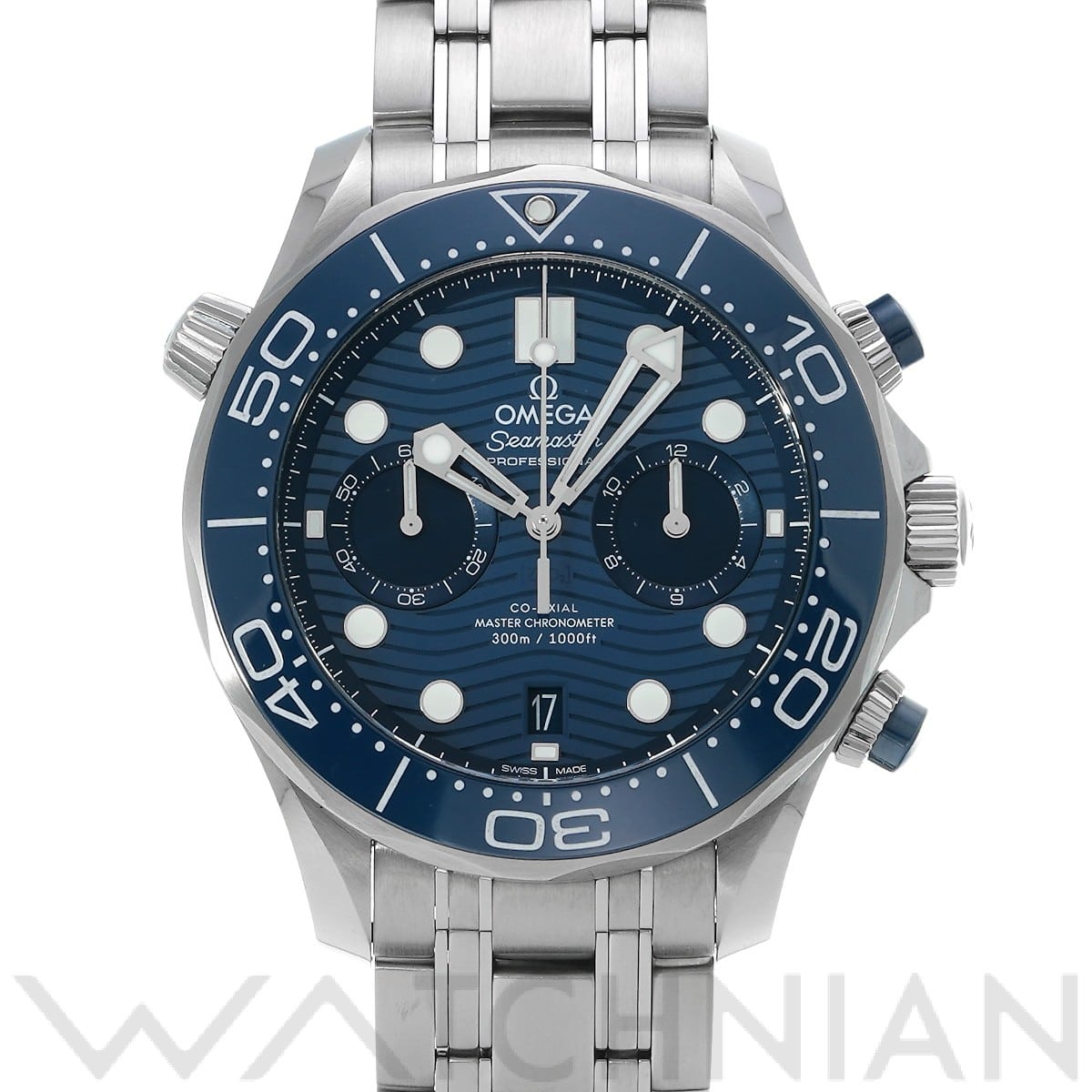 オメガ / OMEGA シーマスター ダイバー300 コーアクシャル マスタークロノメーター クロノグラフ 210.30.44.51.03.001 ブルー メンズ 時計 【中古】【wristwatch】