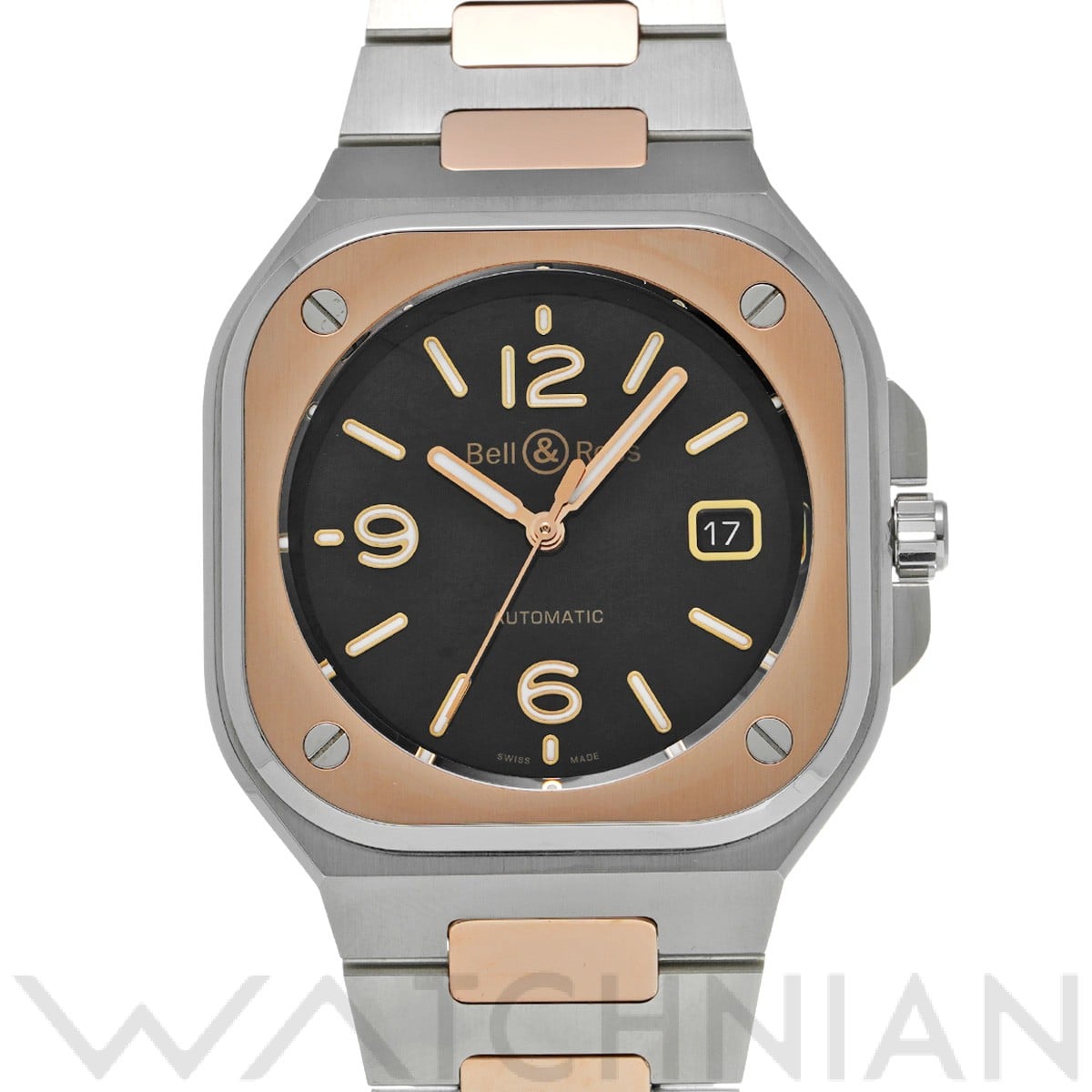 ベル＆ロス BR 05 ブラックスチール&ゴールド BR05A-BL-STPG/SSG ブラック メンズ 時計 【中古】【wristwatch】