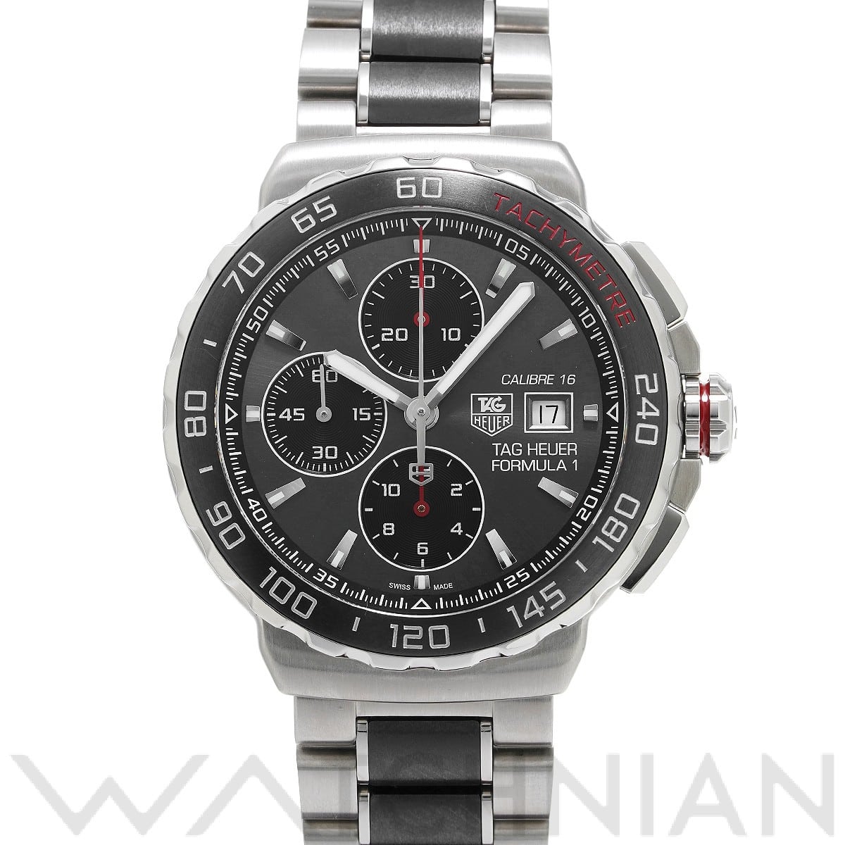 タグ ホイヤー / TAG HEUER フォーミュラ1 キャリバー16 クロノグラフ CAU2011.BA0873 グレー/ブラック メンズ 時計 【中古】【wristwatch】