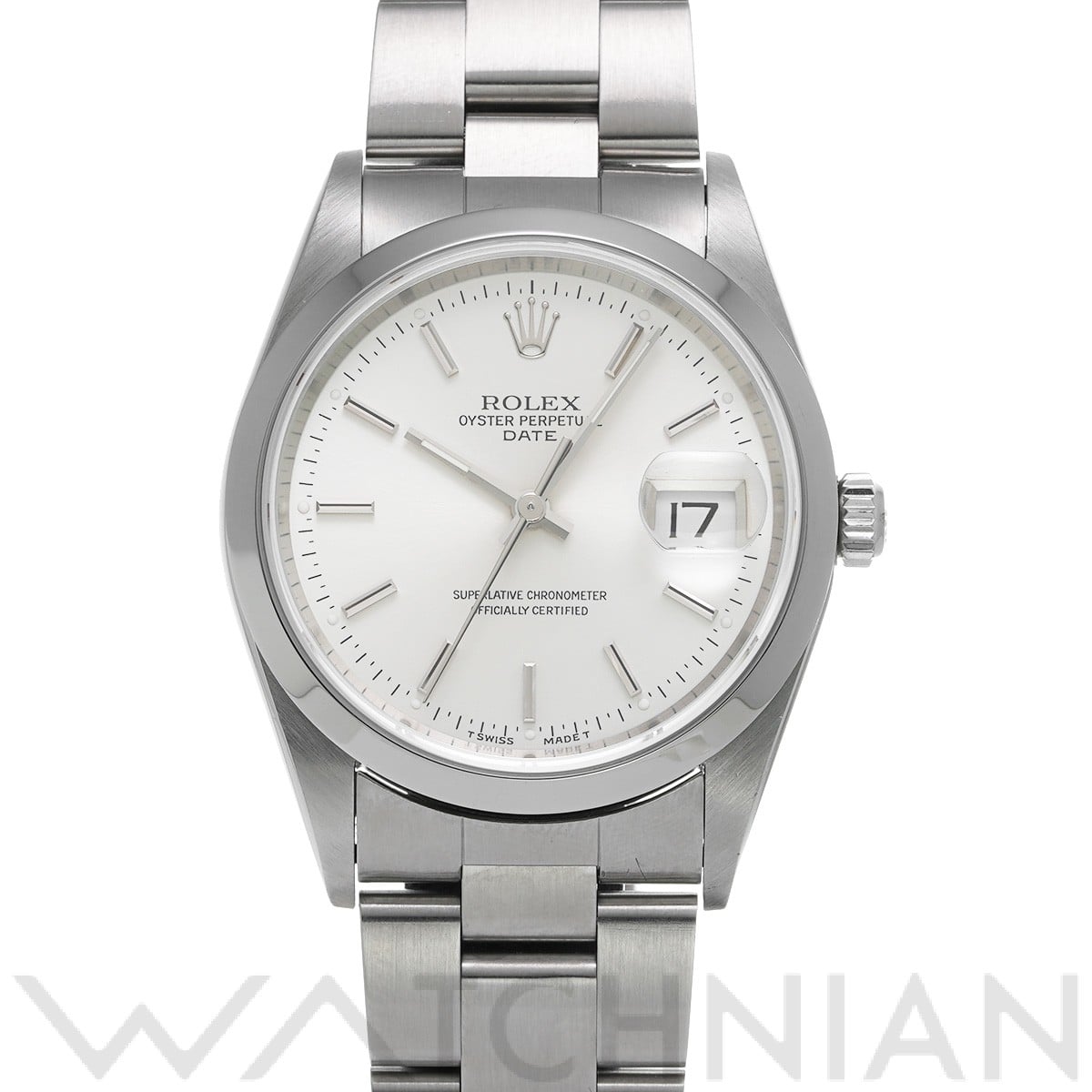 ロレックス オイスターパーペチュアル デイト 15200 シルバー メンズ 時計 【中古】【wristwatch】