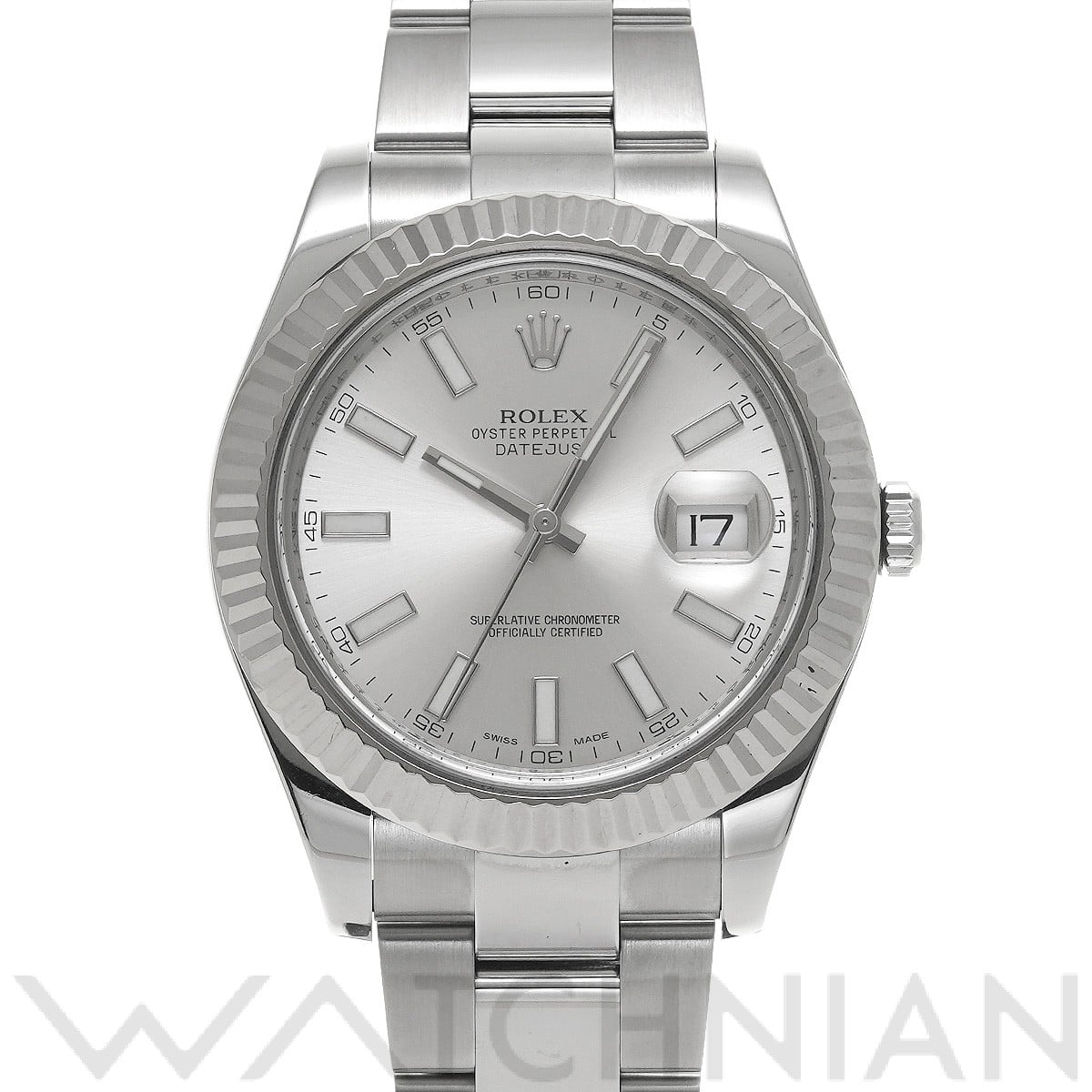 ロレックス デイトジャスト II 116334 シルバー メンズ 時計 【中古】【wristwatch】