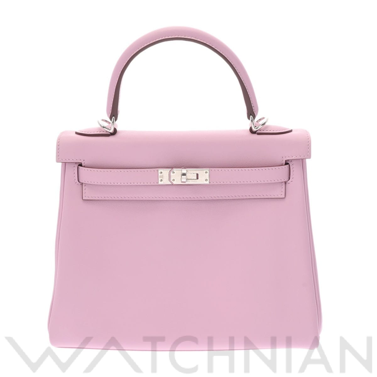 エルメス ケリー 25 内縫い モーヴシルベストル/パラジウム金具 ヴォースイフト レディース バッグ 【中古】【bag】