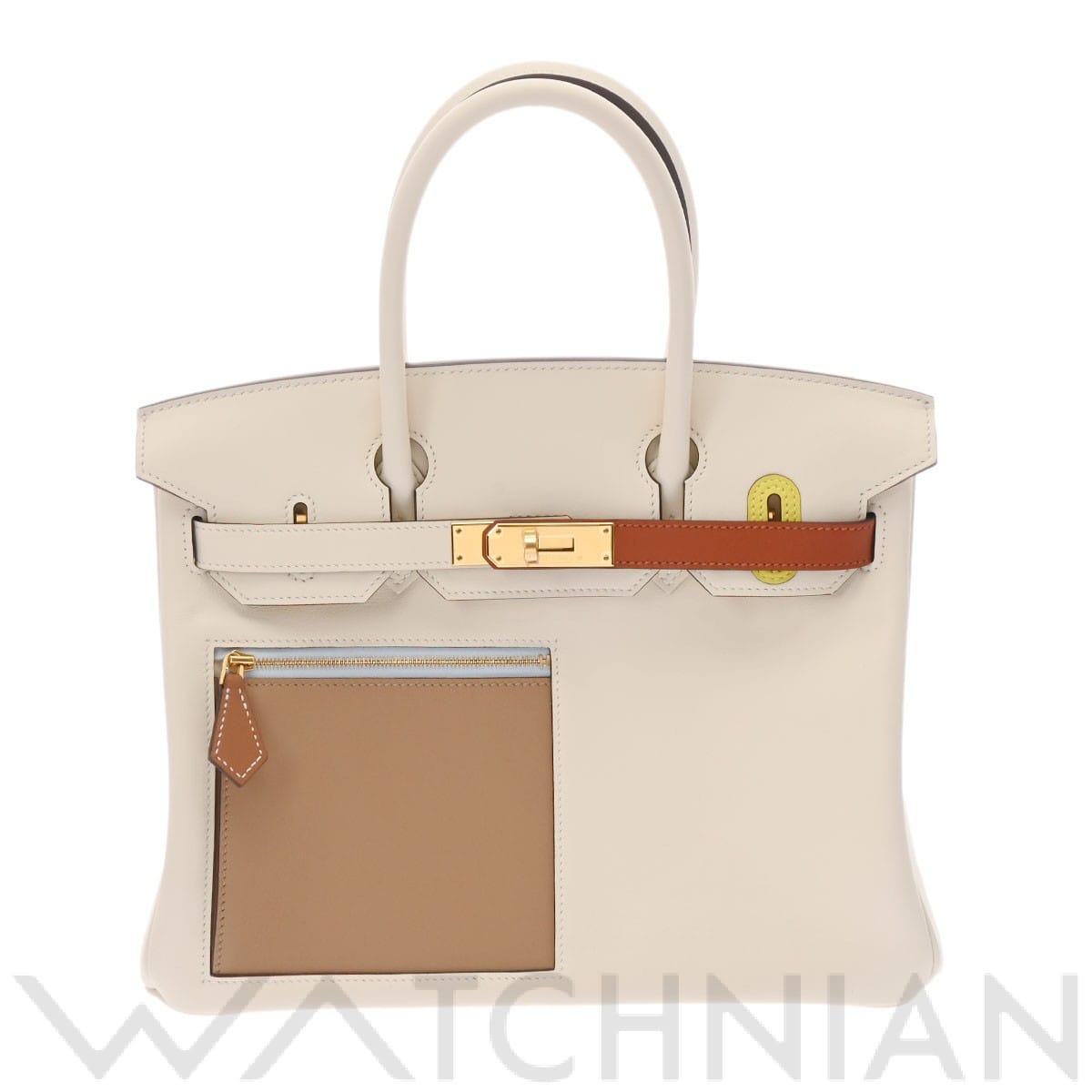 エルメス / HERMES バーキン 30 カラーマティック ナタ/キュイーブル/ライム/モーヴシルベストル/ゴールド金具 ヴォースイフト レディース バッグ 【新品】【bag】