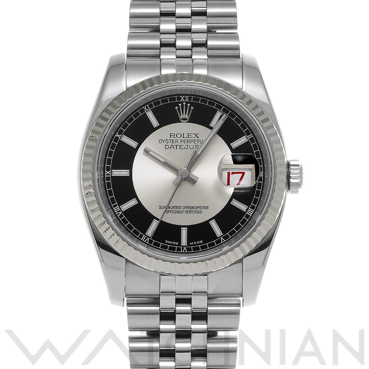 ロレックス デイトジャスト 36 116234 シルバー/ブラック メンズ 時計 【中古】【wristwatch】