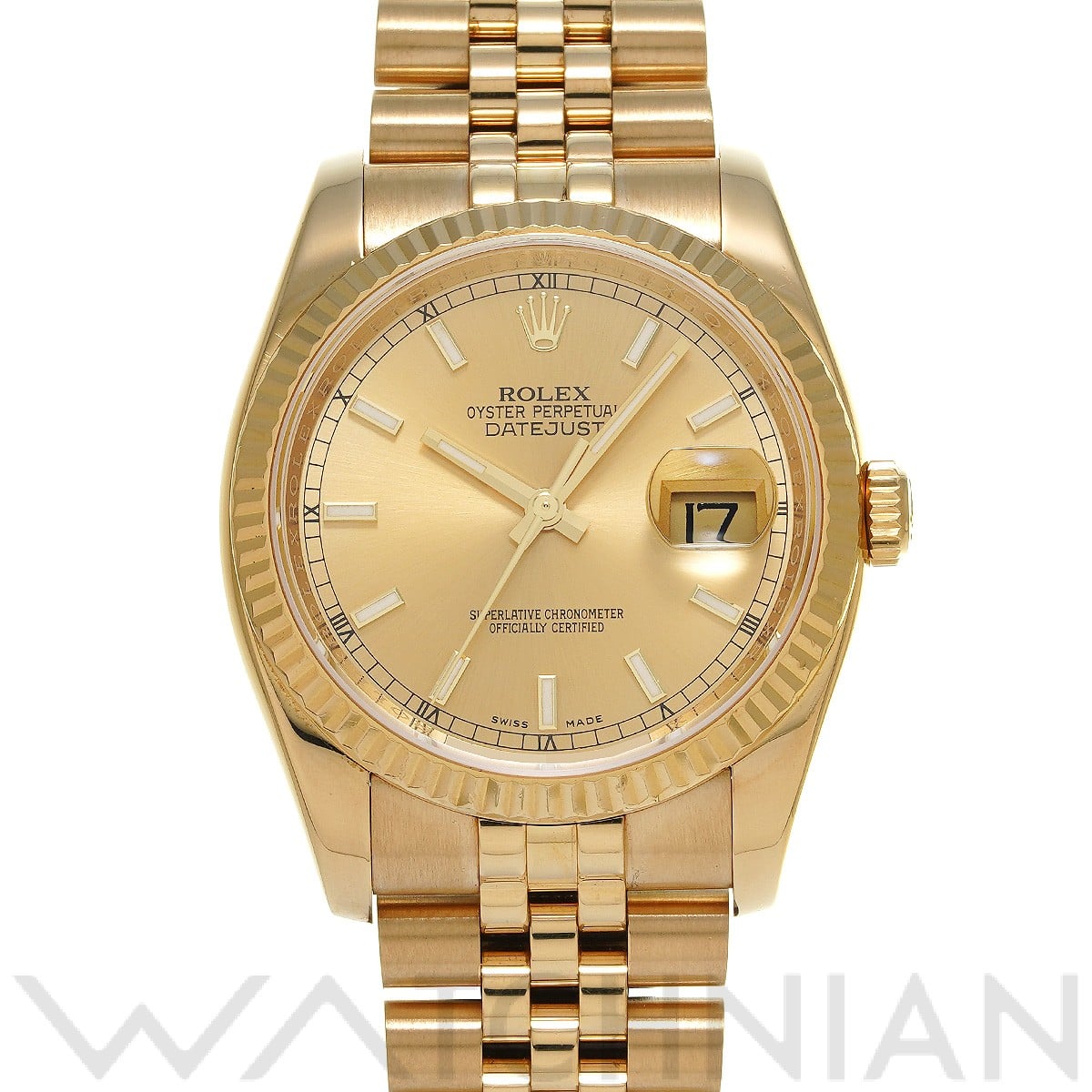 ロレックス デイトジャスト 36 116238 シャンパン メンズ 時計 【中古】【wristwatch】