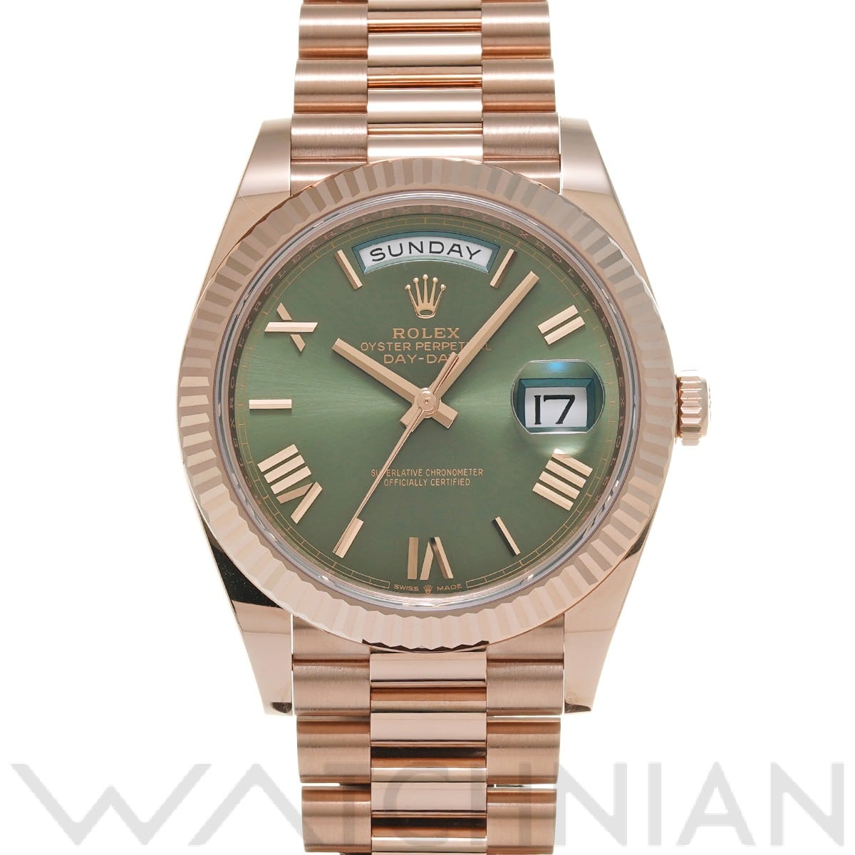 ロレックス デイデイト 40 228235 オリーブグリーン メンズ 時計 【中古】【wristwatch】