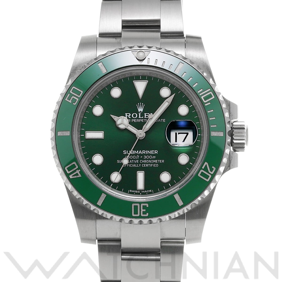 ロレックス サブマリーナ デイト 116610LV グリーン メンズ 時計 【中古】【wristwatch】