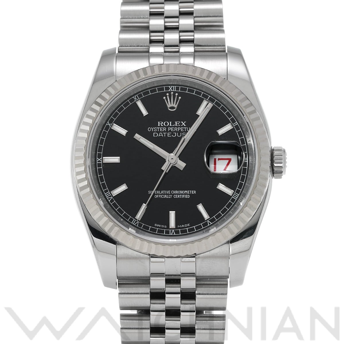 ロレックス デイトジャスト 36 116234 ブラック メンズ 時計 【中古】【wristwatch】