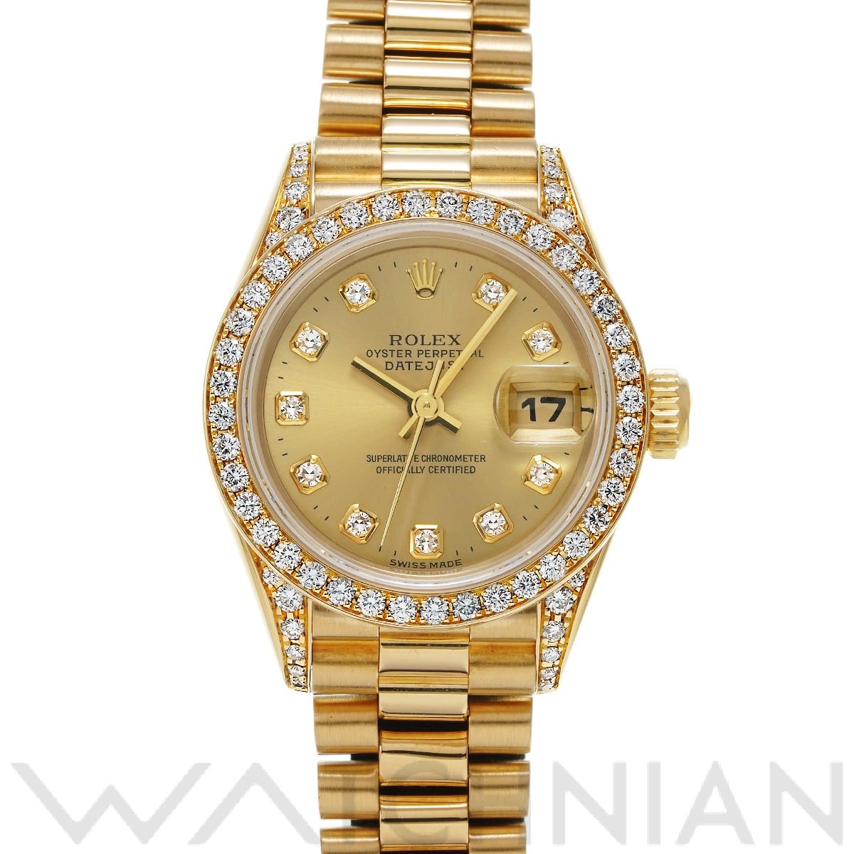 ロレックス / ROLEX デイトジャスト 69158G シャンパン/ダイヤモンド レディース 時計 【中古】【wristwatch】