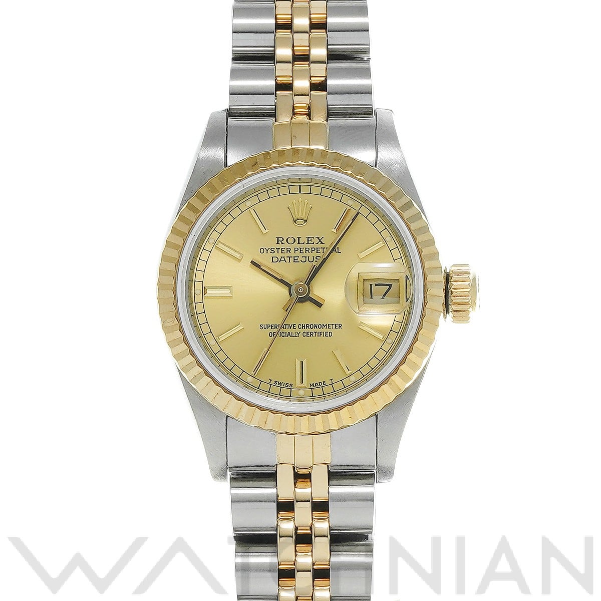 ロレックス デイトジャスト 69173 シャンパン レディース 時計 【中古】【wristwatch】