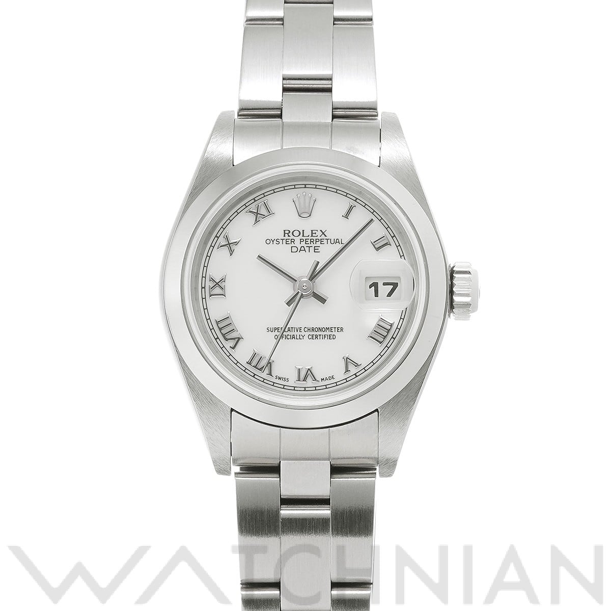 ロレックス オイスターパーペチュアル デイト 79160 ホワイト レディース 時計 【中古】【wristwatch】