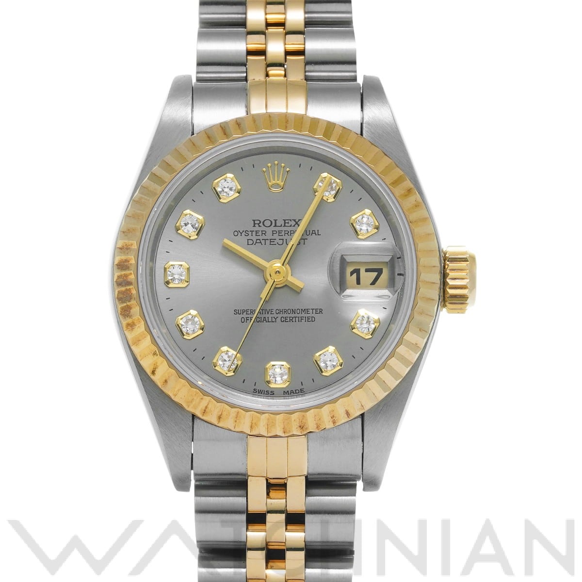 ロレックス / ROLEX デイトジャスト 69173G グレー/ダイヤモンド レディース 時計 【中古】【wristwatch】