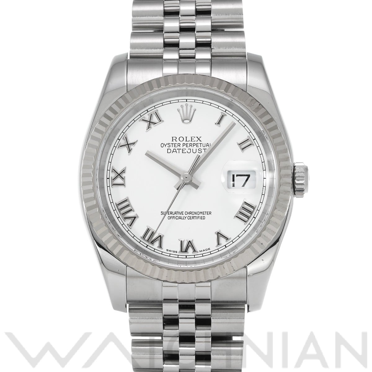 ロレックス デイトジャスト 36 116234 ホワイト メンズ 時計 【中古】【wristwatch】