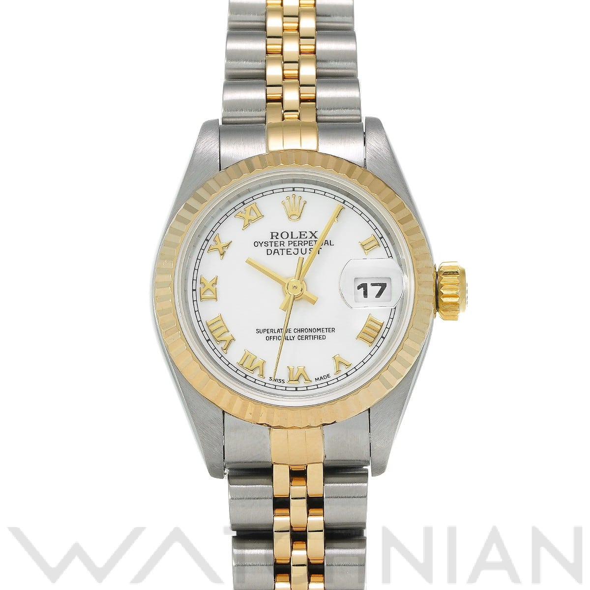 ロレックス デイトジャスト 69173 ホワイト レディース 時計 【中古】【wristwatch】