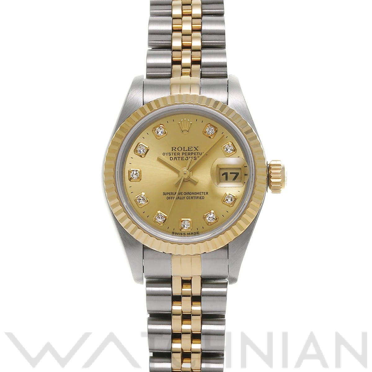 ロレックス デイトジャスト 79173G シャンパン/ダイヤモンド レディース 時計 【中古】【wristwatch】