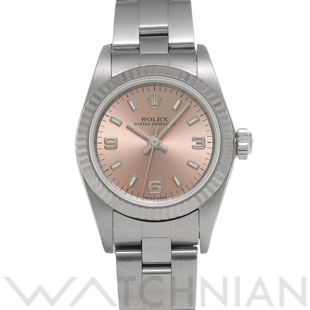 ロレックス オイスターパーペチュアル 76094 ピンク レディース 時計 【中古】【wristwatch】