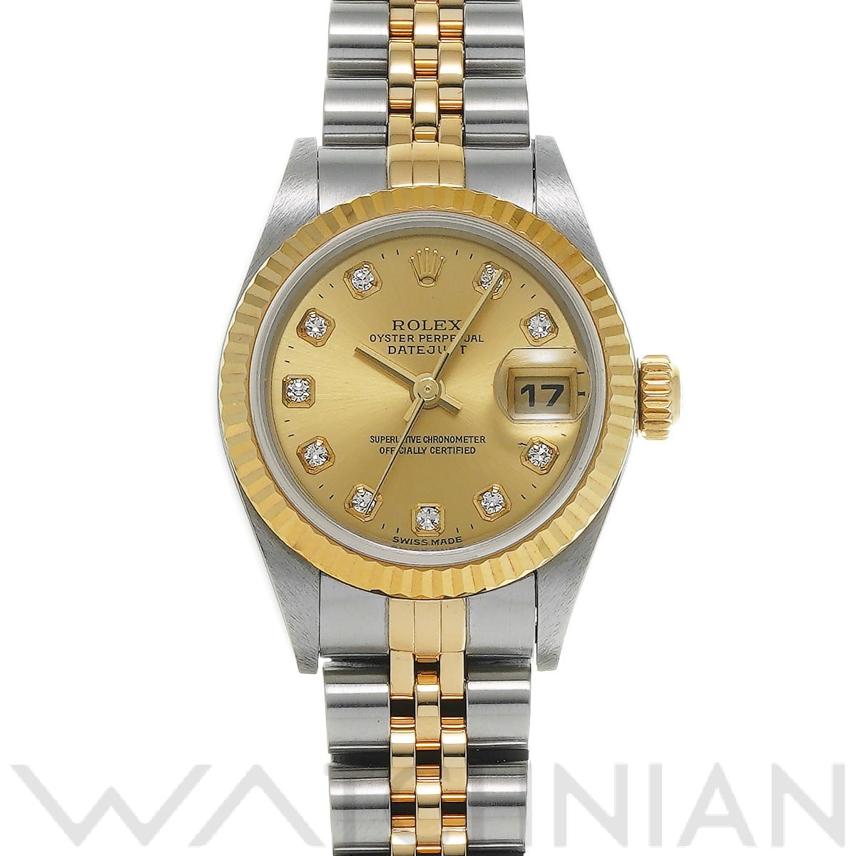 ロレックス デイトジャスト 79173G シャンパン/ダイヤモンド レディース 時計 【中古】【wristwatch】