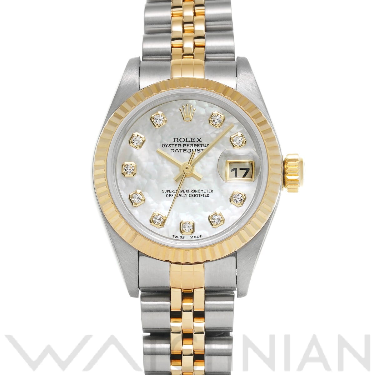 ロレックス デイトジャスト 79173NG ホワイトシェル/ダイヤモンド レディース 時計 【中古】【wristwatch】