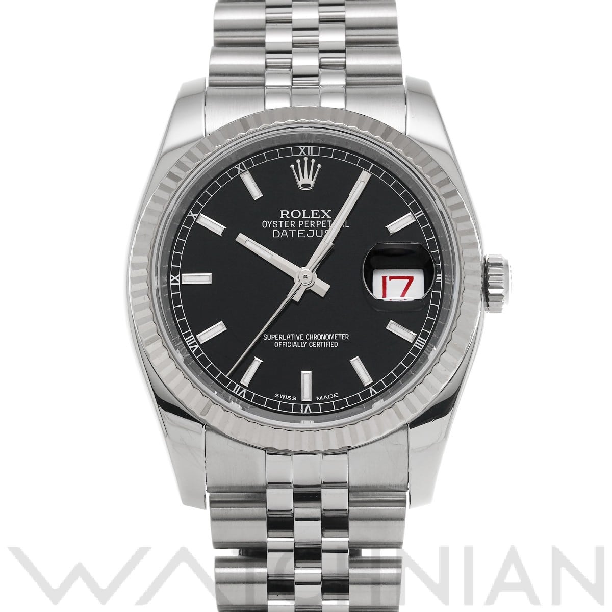 ロレックス デイトジャスト 36 116234 ブラック メンズ 時計 【中古】【wristwatch】